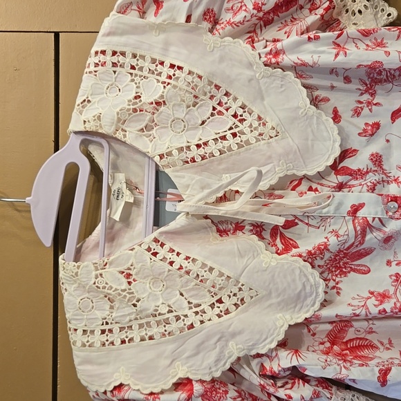 Entro Ivy Floral Top- Magenta Size Small - Picture 3 of 8